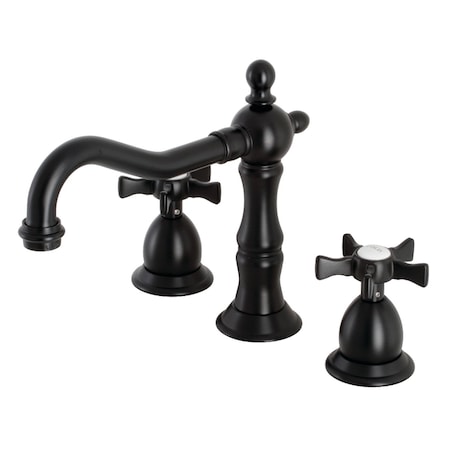 Kingston Brass KS1970NX Widespread Bathroom Faucet with Brass Pop-Up, Matte Black KS1970NX